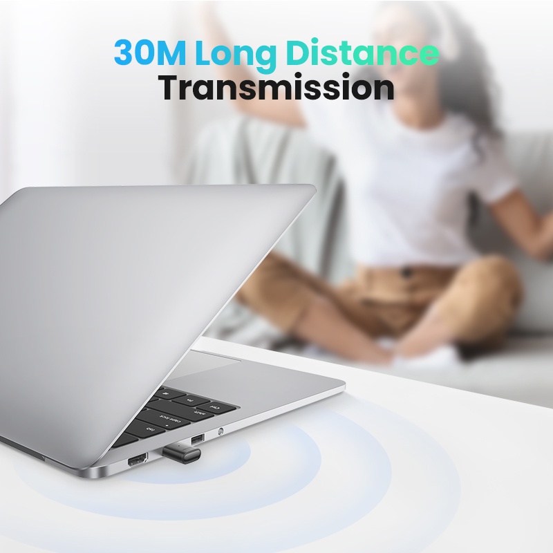 USB Bluetooth 5.0 - Thiết bị truyền nhận tín hiệu Bluetooth 5.0 không dây cao cấp chính hãng Ugreen 80889