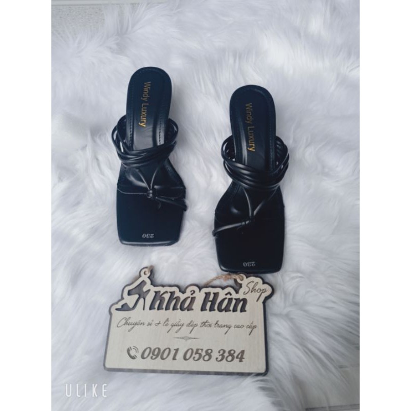Guốc Nữ Quai Dây Da Xỏ Ngón 6p Mẫu Mới
