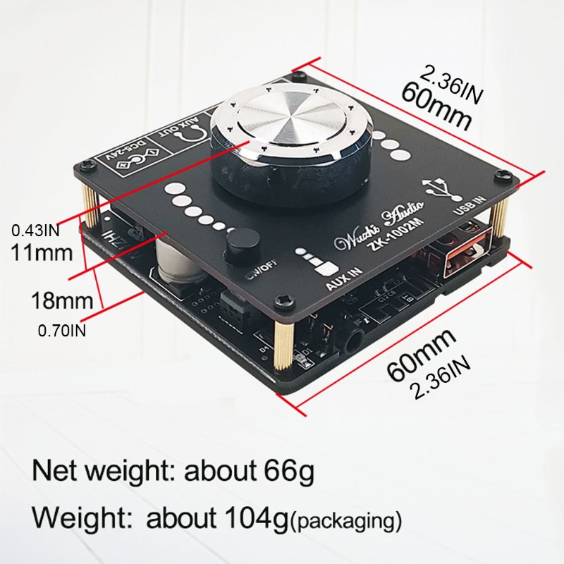 Bảng Mạch Khuếch Đại Âm Thanh Bluetooth 5.0 Lidu Zk-1002M 100w + 100w