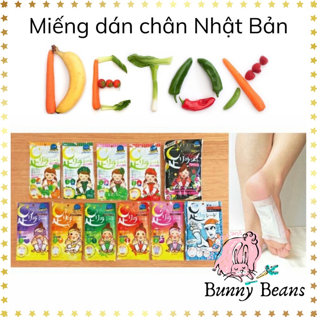 Miếng dán chân thải độc cơ thể Kinomegumi Foot Detox Pad Patch (bán lẻ miếng)