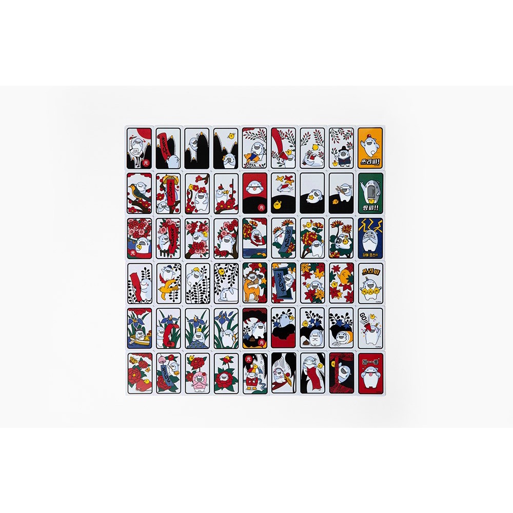 Bộ Bài Hoa Hanafuda ARTBOX Hàn Quốc Hình Nhân Vật Boss Màu Xám