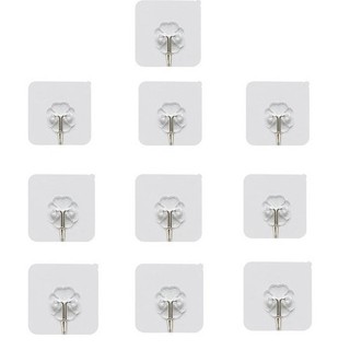 Combo 10 Móc Trong Dán Tường Siêu Chắc, Chịu Lực