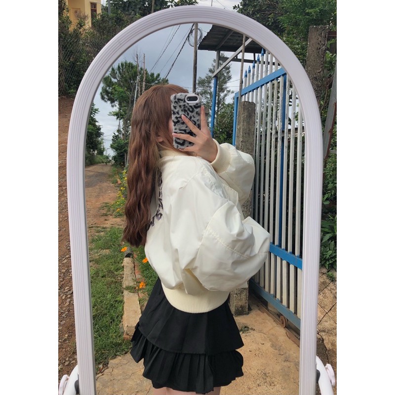 Khoác bomber lửng (Ảnh thật shop chụp)