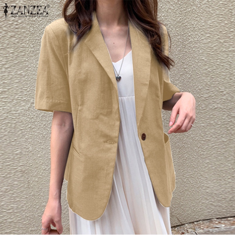 Áo khoác Zanzea tay ngắn thời trang Hàn Quốc xinh xắn dành cho nữ | BigBuy360 - bigbuy360.vn