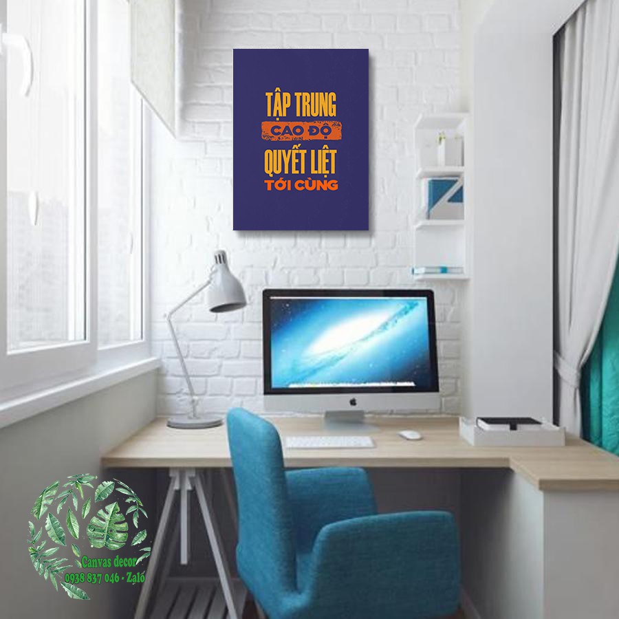 Tranh Treo Tường Vtc Slogan Tập Trung Cao độ Quyết Liệt Tới Cung Canvas Typo 55 Shopee Việt Nam