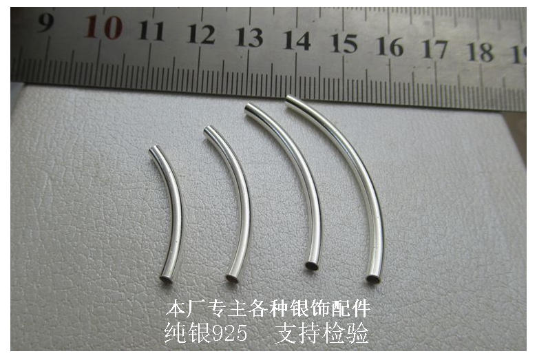 Ống Bạc S925 Dạng Xoắn Bằng Bạc Bóng Dùng Làm Trang Sức DIY