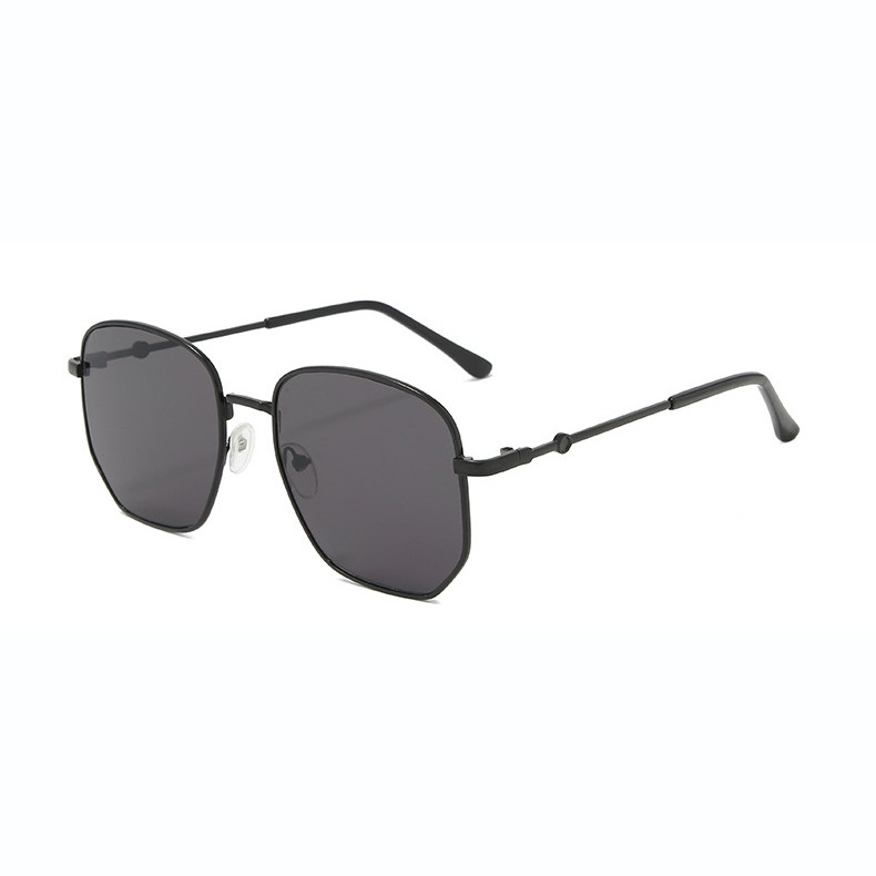 Mắt kính mát nam nữ đa giác gọng kính kim loại kép UV400 Jaliver Young SM-6349