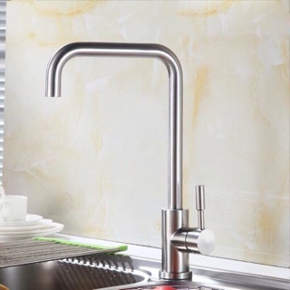 Vòi ngỗng rửa bát nóng lạnh cần số7 inox 304