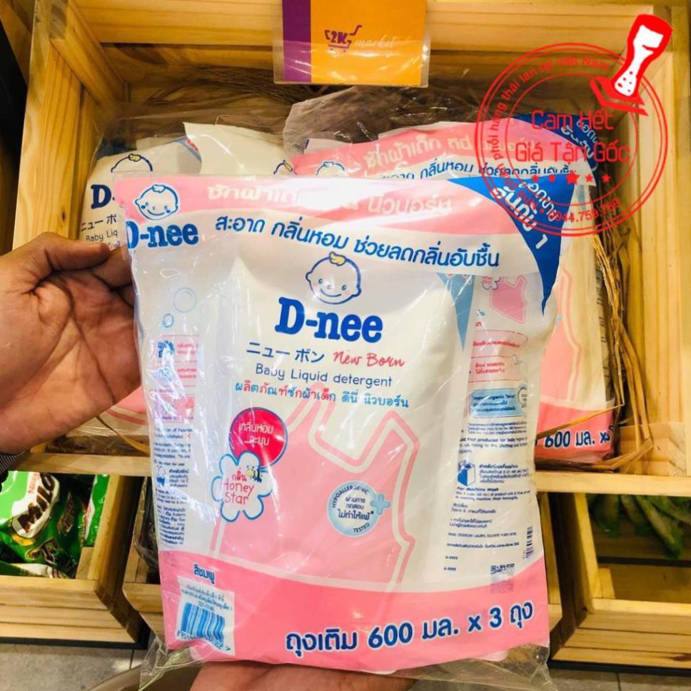 [GIÁ SỈ] Nước giặt Dnee Thái Lan cho em bé dạ túi 600ml