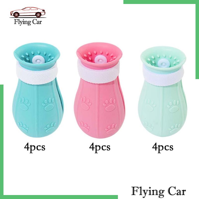 Bộ 4 Vỏ Bọc Bảo Vệ Chống Trầy Xước Có Thể Điều Chỉnh Cho Chân Mèo Cưng Lzdjfmy2
