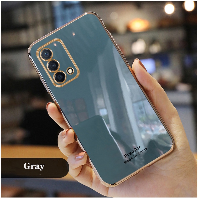 Ốp điện thoại silicon tráng gương mạ vàng dành cho Realme GT Neo2 GT Explorer Master Edition Q3 Pro Carnival C21Y C25