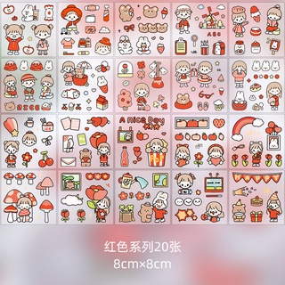 sticker 2D 1 tấm gồm 6-10 hình