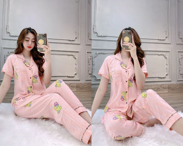 Đồ bộ nữ vải lụa (pijama quần dài) | BigBuy360 - bigbuy360.vn
