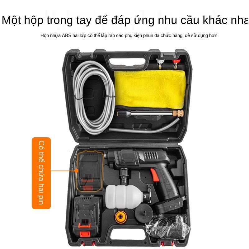 Máy Rửa Xe Mini Áp Lực Cao Chạy Pin 12V SUITU Cao Cấp - Súng Rửa Xe Pin Sự Lựa Chọn Tuyệt Vời