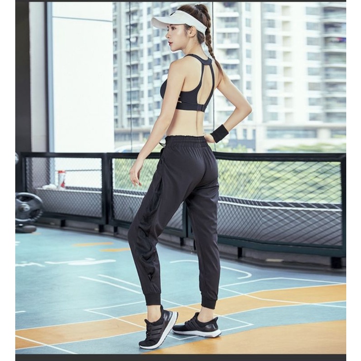 quần jogger thể thao tập gym yoga nữ phối hàng QC