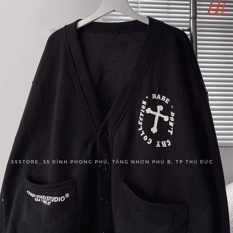 Áo khoác cadigan chữ thập CON HT12