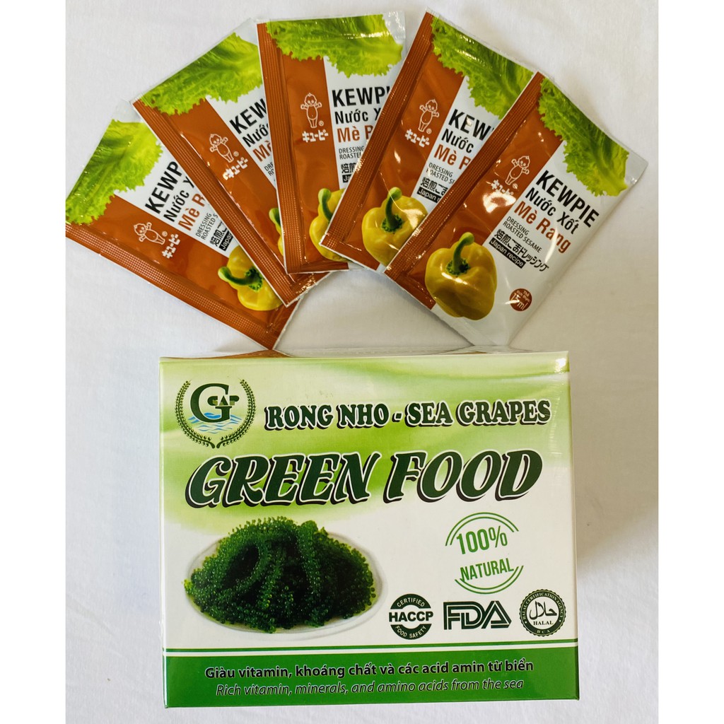 [NGOT10PTT][Rẻ Vô Địch] 1 gói Rong nho Green Food cao cấp nở ra rong nho tươi Organic Hàng công ty check