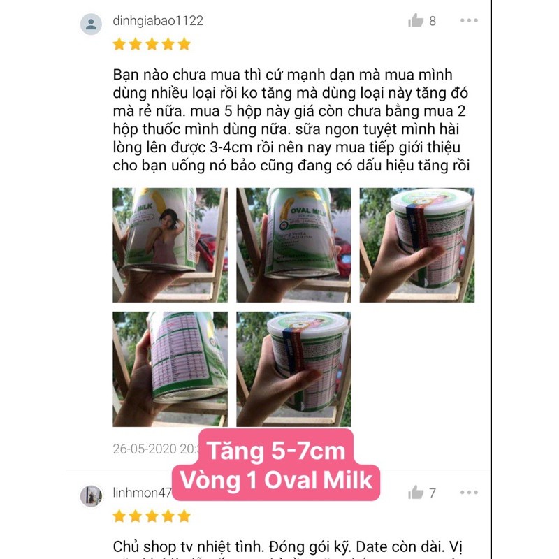 TĂNG VÒNG 1 NHANH [ 5-7CM ] NỞ NGỰC Căng Tròn Săn Chắc Vòng 1 OVAl MILK Hiệu Quả Nhất Làm Đẹp Da Sữa Mầm Đậu Oval Milk