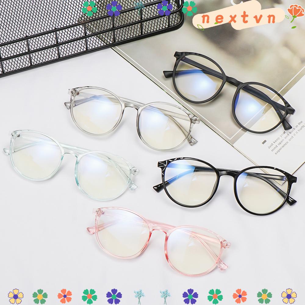 Mắt kính gọng tròn trong suốt siêu nhẹ với tròng có độ nét cao giảm mỏi mắt