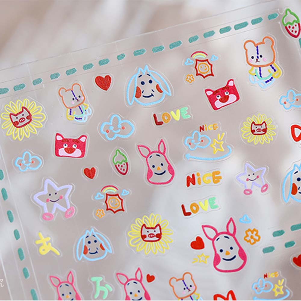 Hình Dán Trang Trí Móng Tay 5D Siêu Mỏng Diy