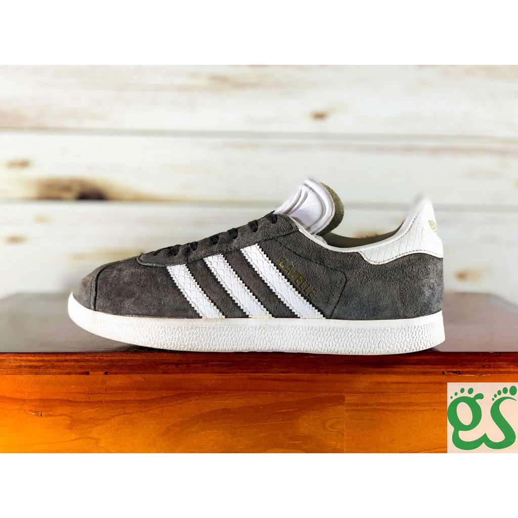 (SIZE 38) Giày thể thao chính hãng 2hand ADIDAS GAZELLE GREY / WHITE ‣ *