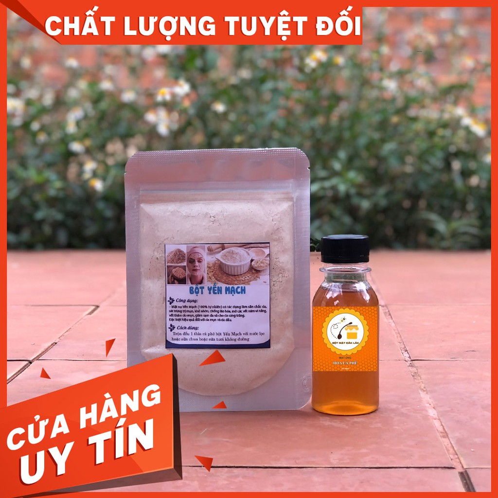 [ONG THÁNG 3] Combo Mặt Nạ Bột Cám Gạo Yến Mạch Handmade & Mật Ong Nguyên Chất – Mask Mật Ong Thiên Nhiên