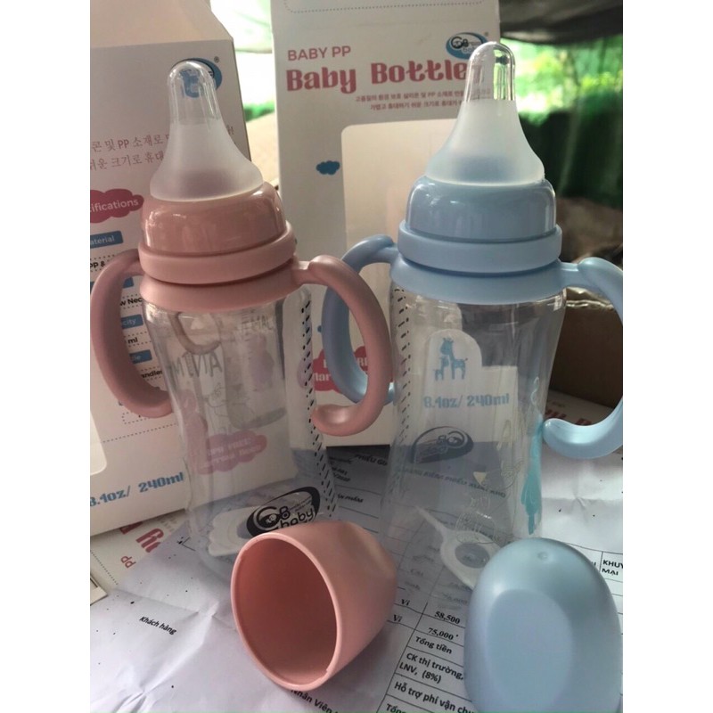 Bình sữa Gb baby 240ml cổ hẹp. Tặng kèm túi giữ nhiệt bình sữa