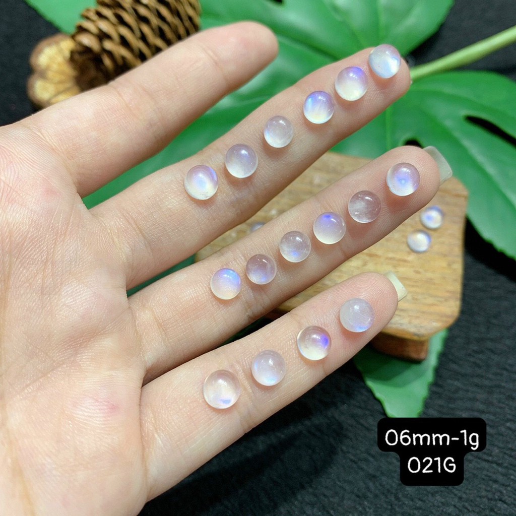 Mặt Đá Mặt Trăng Hình Tròn Hình Giọt Nước Size 7-9mm