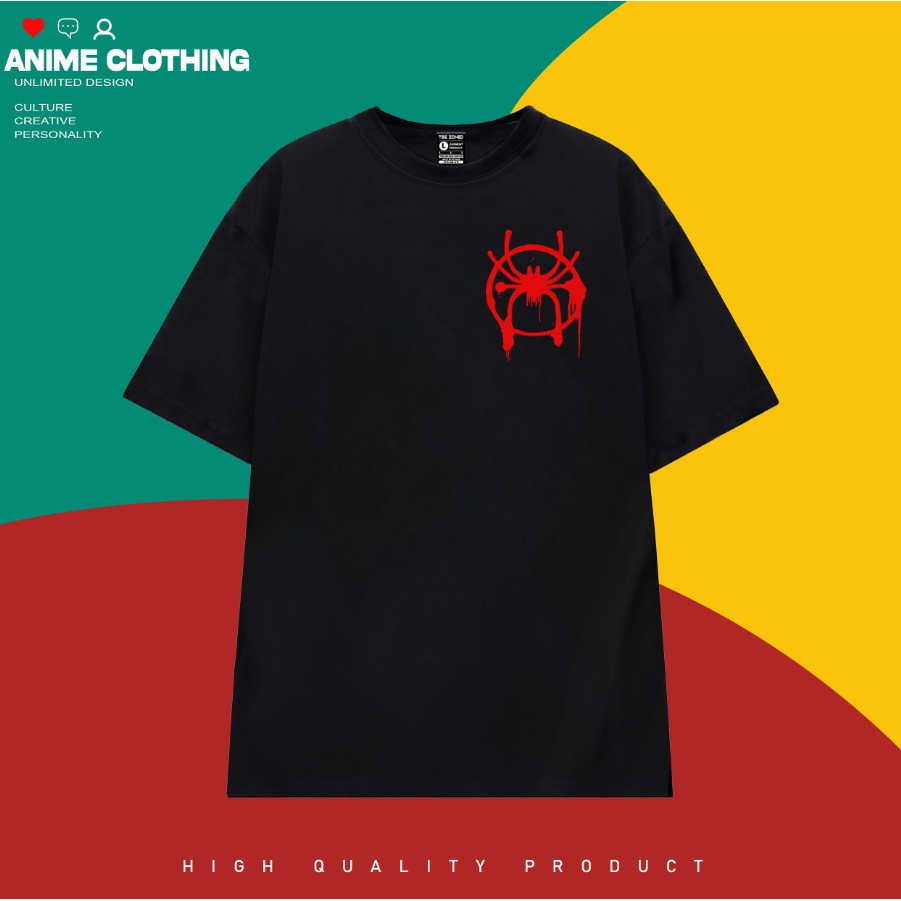 Áo thun in hình Áo Thun Đen Trắng Nam Nữ Unisex Spider Man Logo Biểu Tượng Marvel Avengers Endgame độc đẹp giá rẻ