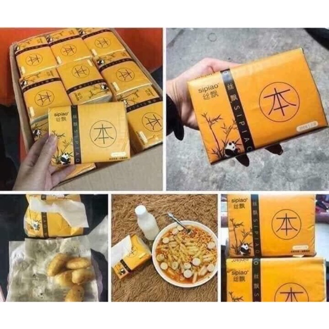 sét 10 gói giấy ăn gấu trúc hàng việt nam
