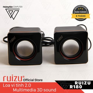 Loa vi tính 2.0 Multimedia 3D Sound RUIZU R180 - Chính hãng