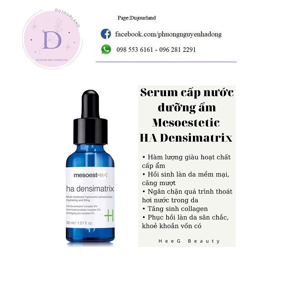 Tinh chất cấp nước dưỡng ẩm chống lão hóa da Mesoestetic HA Densimatrix