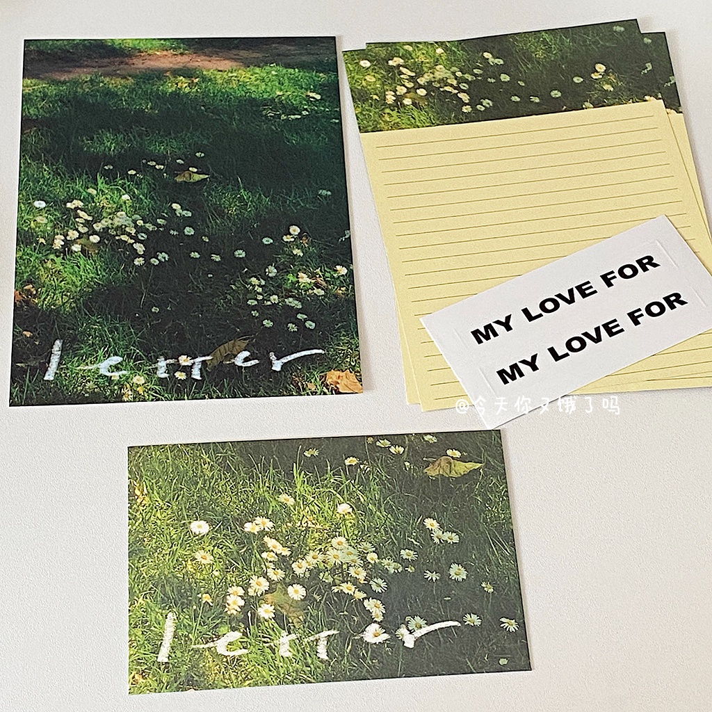 Bộ Nhãn Dán Phong Bì Bằng Giấy Họa Tiết Hoa Tulip Dễ Thương Lãng Mạn