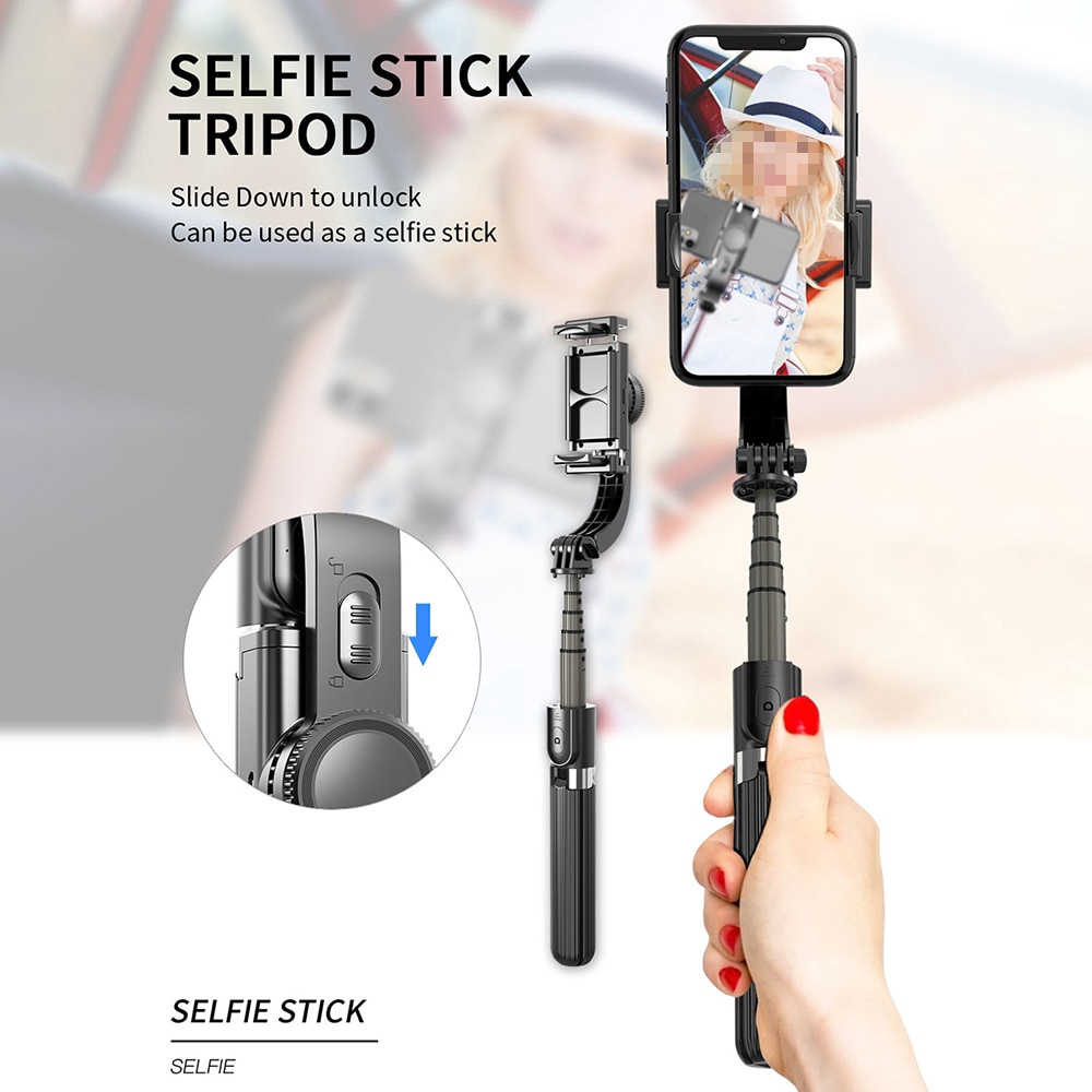 Gậy Chụp Ảnh Selfie Xoay 360 Độ Chống Rung Kết Nối Bluetooth Cho Ios Android