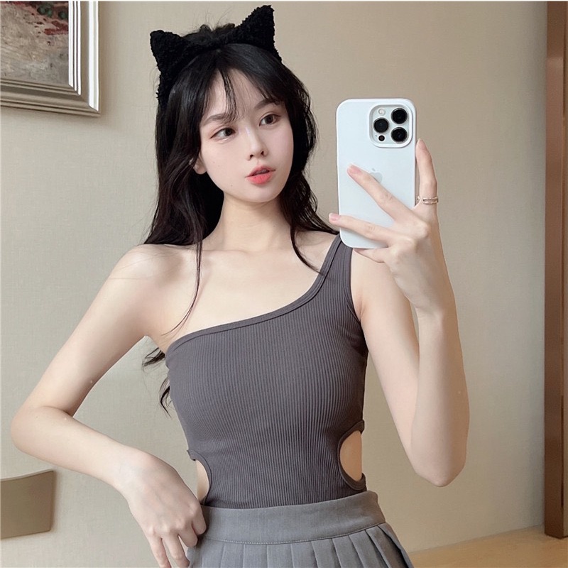 Áo Bra Nữ thiết kế 1 Vai Chéo Dây không gọng nâng ngực co giãn cao cấp mã BRA16