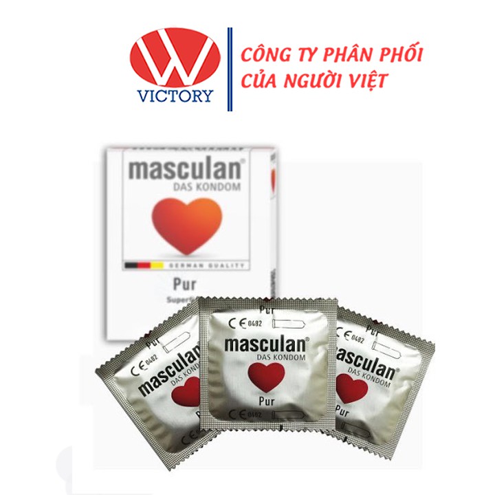 Bao Cao Su Masculan Pur Superfine (Masculan Trắng) - Siêu mỏng - Victory Pharmacy