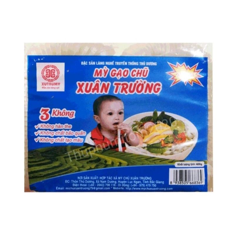 Mì gạo chũ Xuân Trường 1kg/ 400g đặc sản Bắc Giang siêu ngon