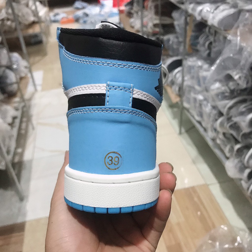 Giày Jordan cao cổ [XẢ HÀNG] Giày sneaker jordan high, giày JD1 xanh dương nam nữ cao cấp