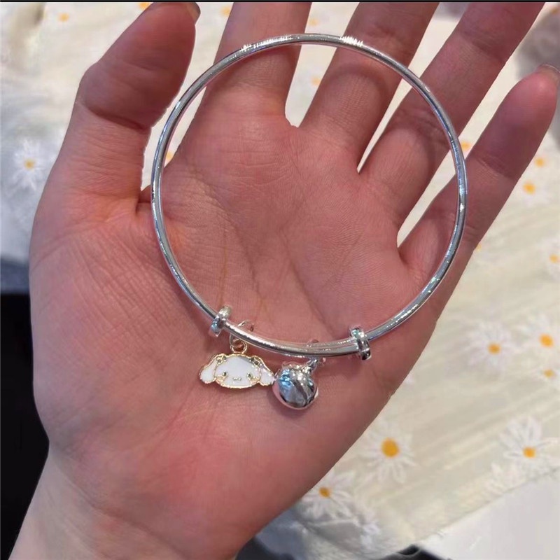 Vòng đeo tay MAYEBE LAVEND mặt đính chuông và kuromi melody kitty hoạt hình đáng yêu thể hiện tình bạn tình yêu