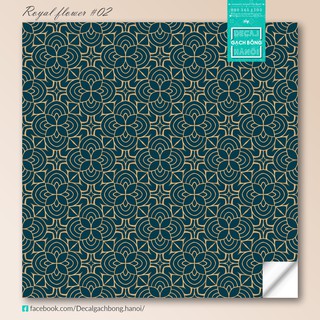 Decal gạch bông 𝐒𝐄𝐓 𝐑𝐨𝐲𝐚𝐥 𝐟𝐥𝐨𝐰𝐞𝐫 #𝟎𝟐 họa tiết sang trọng tinh tế size 60x165cm