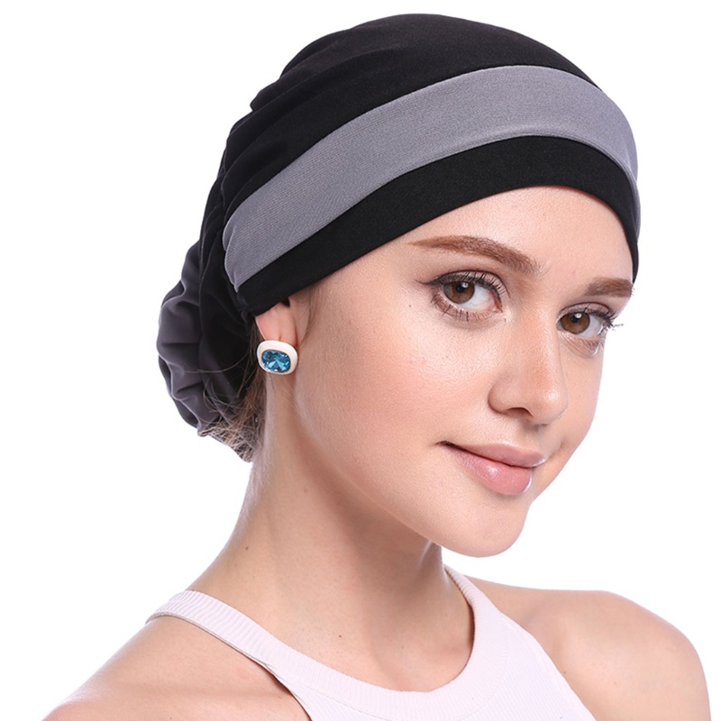 Mũ Trùm Đầu Co Giãn Đính Hoa Phong Cách Hồi Giáo Cho Nữ