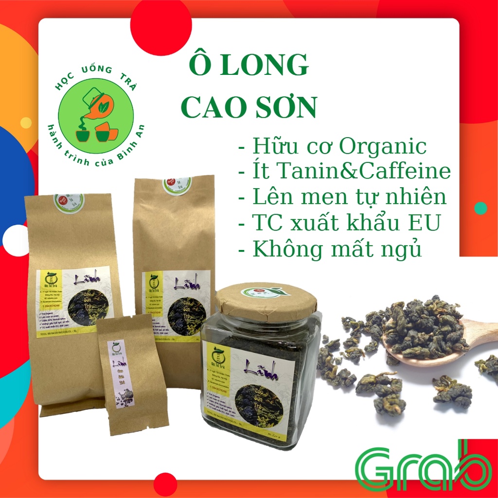 Trà Ô Long Cao Sơn trà oolong xuất khẩu Đài Loan túi 60g - hộp 120g