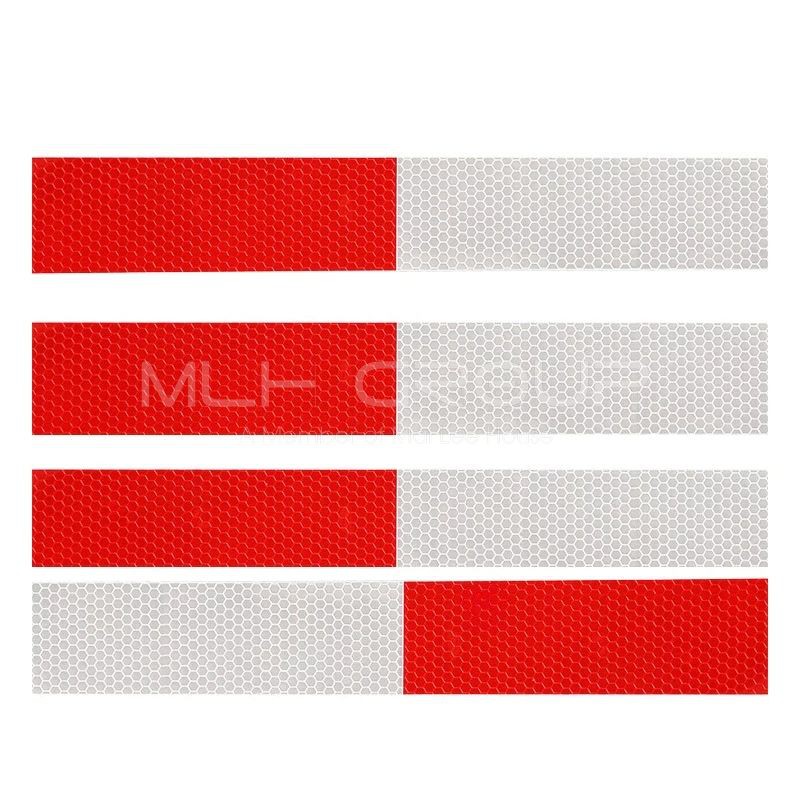 Cuộn Phản Quang 2 Màu Đỏ Trắng Dán Cho Xe Tải, Xe Container, Xe Hơi, Xe Ô tô Dài 45 Mét/ Cuộn An Toàn Ban Đêm MLH