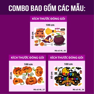 DECAL TRANG TRÍ HALLOWEEN COMBO SỐ 5