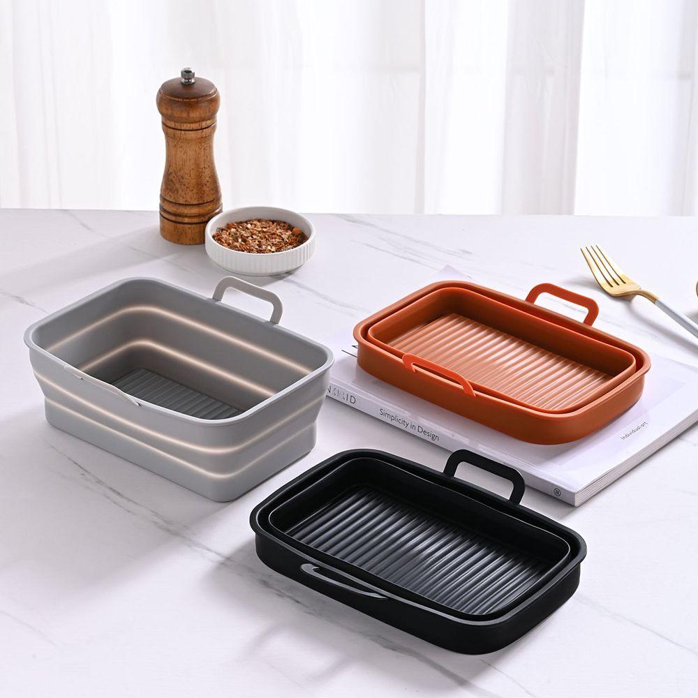 Tấm Lót Nồi Nướng BBQ Hình Vuông Bằng Silicone Chịu Nhiệt Tái Sử Dụng Linh Hoạt