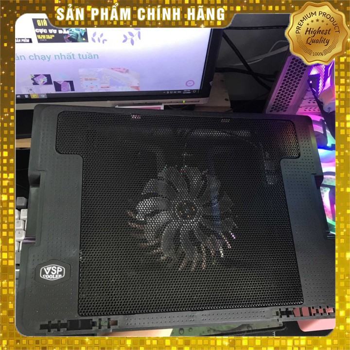 Fan laptop (Xả Kho) Giá đỡ laptop - Đế tản nhiệt Laptop VSP Cooler N26 / N19 (1 fan 14cm).DTNN