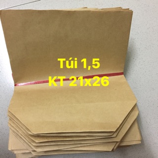 Combo 500 túi giấy xi măng loại túi 1,5 KT 21x26