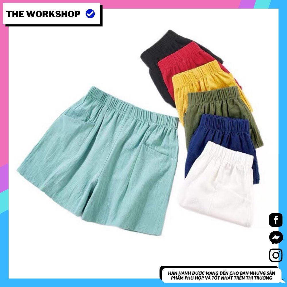 Quần short nữ , quần đùi nữ, chất đũi , big size 40-80kg , 8 màu siêu đẹp