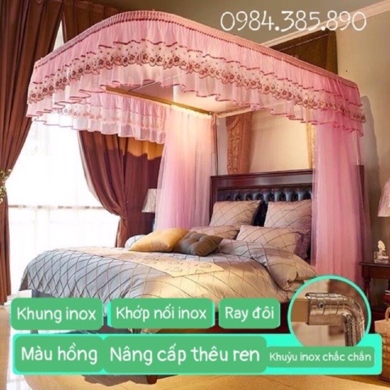 Màn/Mùng khung inox không khoan tường cao cấp A27