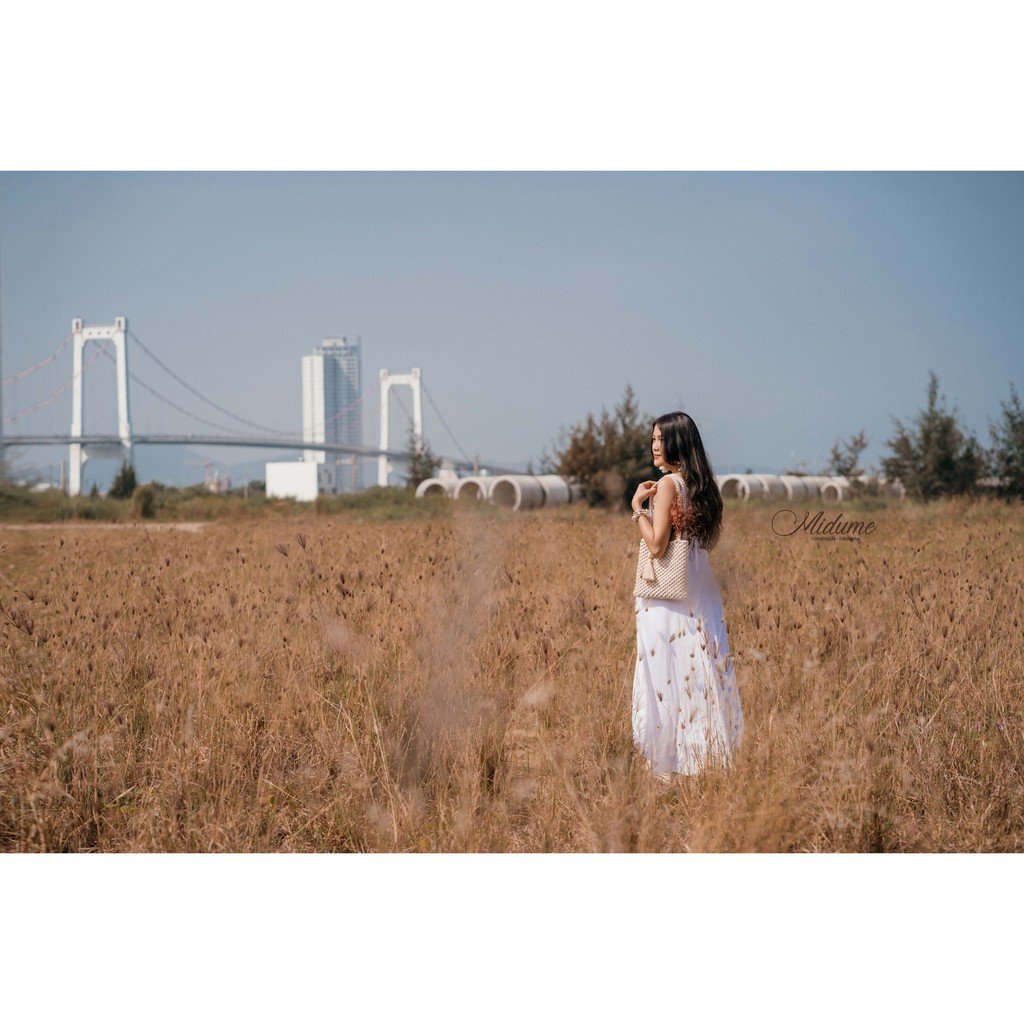 Túi xách đeo vai Macrame phong cách boho chic, vintage